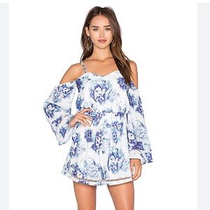 ELLIATT Flourish Playsuit French Floral Print Flowy Free Dress Romper REVOLVE M
